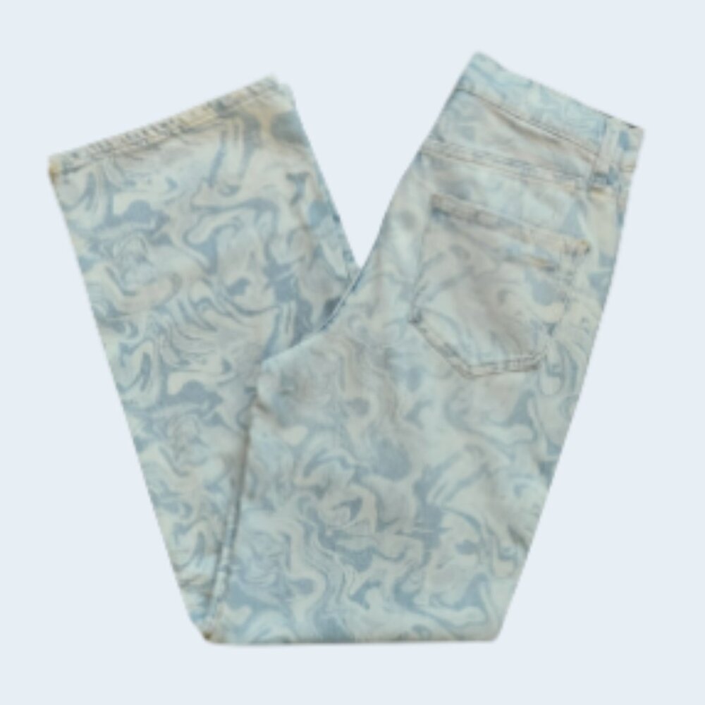 NWT ARIZONA HIGHEST RISE MARBLE PATTERN DISTRESSED SKATER JEANS (5)